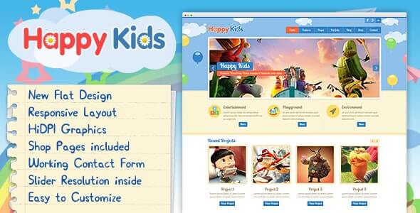 10 Best Kids HTML Website Templates - Happy Kids