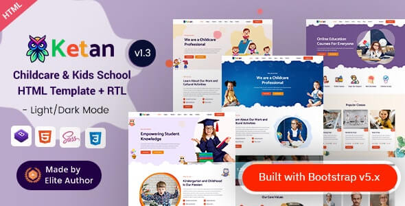 10 Best Kids HTML Website Templates - Ketan