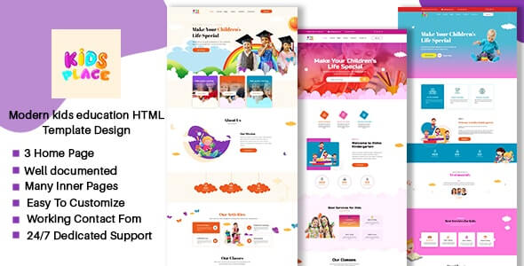 10 Best Kids HTML Website Templates - KidsPlace