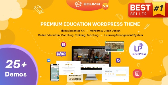 3 / Top 10 WordPress Themes for Education : Eduma – Education WordPress Theme