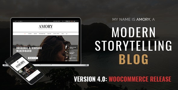 4. Amory - A Responsive WordPress Blog Theme