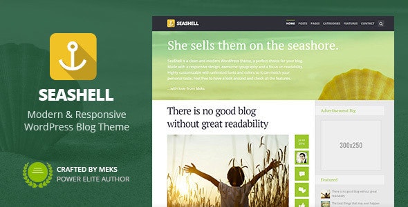 7 SeaShell - Modern Responsive WordPress Blog Theme