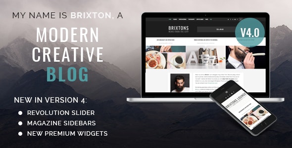 8. Brixton - A Responsive WordPress Blog Theme