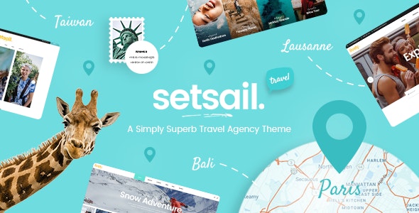 10 / 10 Best Travel Website WordPress Themes : SetSail – Travel Agency Website WordPress Theme