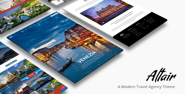 2 / 10 Best Travel Website WordPress Themes : Altair – Travel Agency Website WordPress Theme