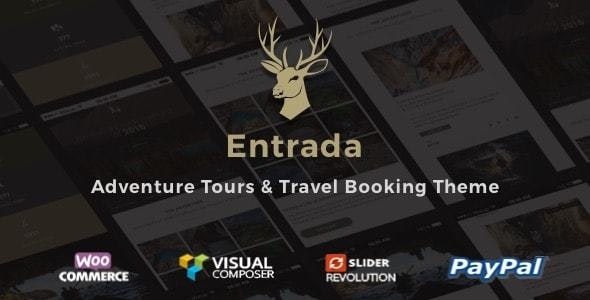 3 / 10 Best Travel Website WordPress Themes : Entrada – Tour Travel Booking Website WordPress Theme