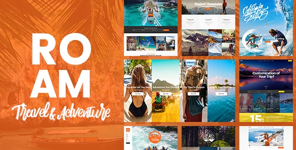4 / 10 Best Travel Website WordPress Themes : Roam – Travel & Tourism Website WordPress Theme