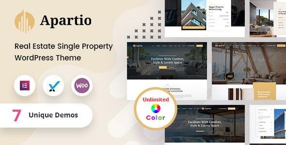 Apartio - Single Property WordPress Theme + RTL - Real Estate WordPress