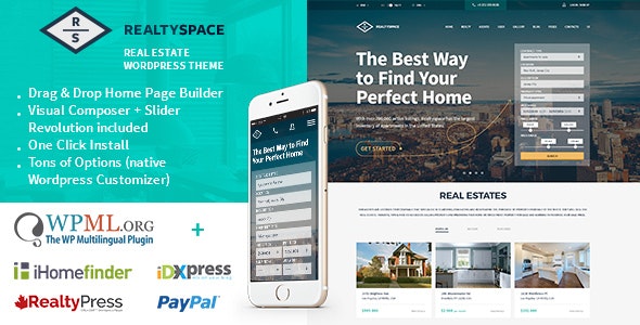 Realtyspace - Real estate WordPress Theme - Real Estate WordPress
