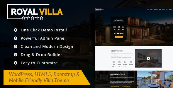 RoyalVilla - WordPress Theme for Single Property - Real Estate WordPress