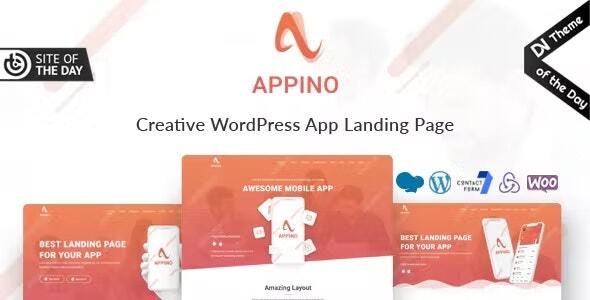 best app landing page WordPress theme 2 Appino - Creative WordPress App Landing Page